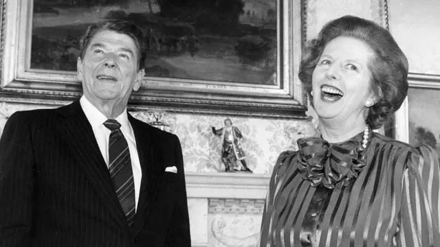 Ronald Reagan y Margaret Thatcher.