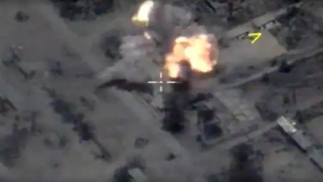 Удар крылатыми ракетами "Калибр" по целям в Сирии