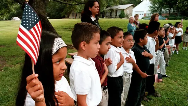 Niños en una escuela de Texas