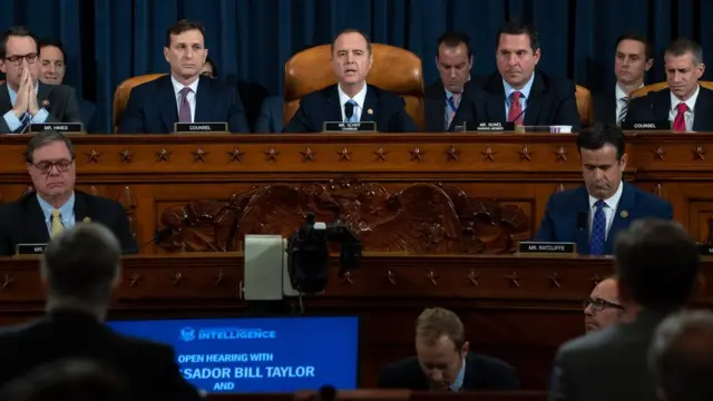 Audiencias públicas en el Congreso en el marco de la investigación para el "impeachment" contra Trump.