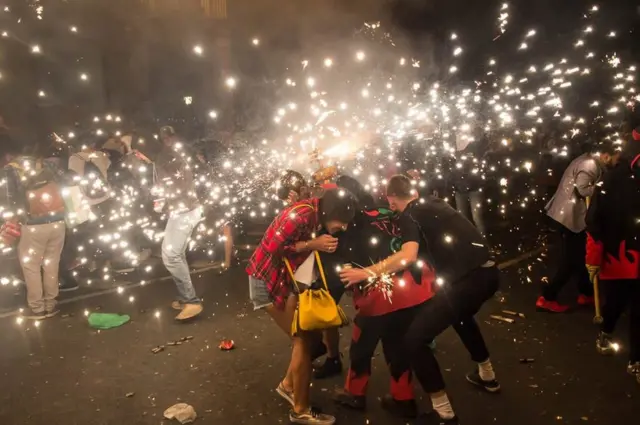 Firecrackers in the street