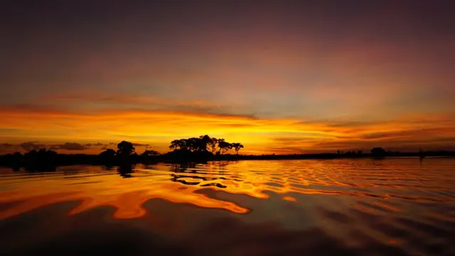 Sunset in the Okavango Delta