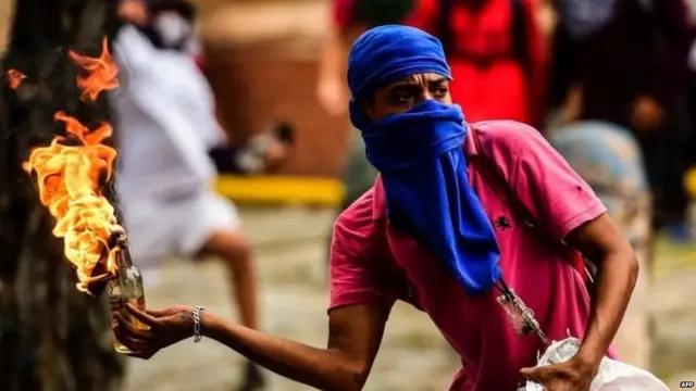 Protesters and police clashed in several cities across Venezuela