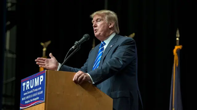 Donald Trump during the campaign trail in 2016