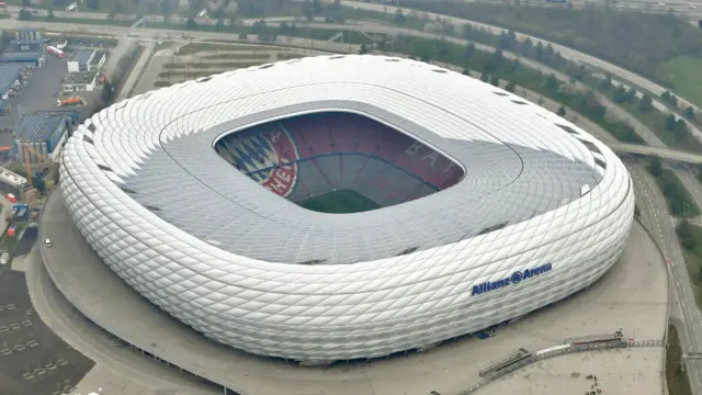 Ikibuga Allianz Stadium mu muji wa Munich mu Budage, kimwe mu bizoberako inkino za Euro 2020
