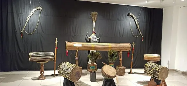 ప్రొఫెసర్ జయధీర్ తిరుమల రావు సేకరించిన ప్రాచీన వాయిద్యాలు