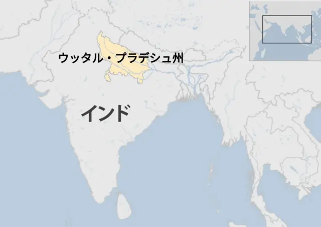 ウッタル・プラデシュ州の位置