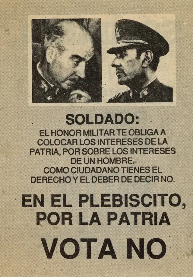 Panfleto del plebiscito en Chile