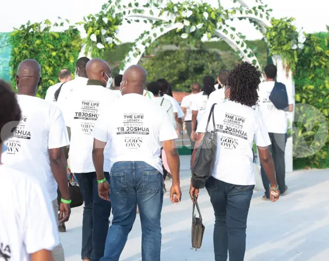 "Prophet TB Joshua burial": Temitope Balogun Joshua wife Evelyn Joshua lead 'funeral candlelight procession' by [Synagogue Church, Emmanuel TV]