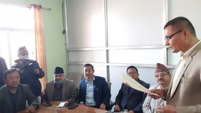 अविश्वासको प्रस्ताव दर्ता