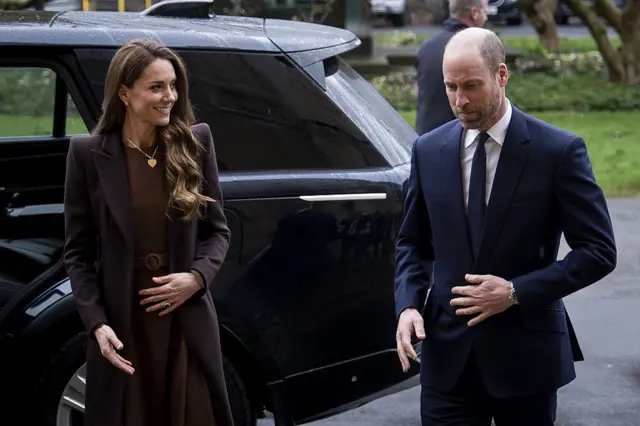 Galler Prensesi Catherine ve Galler Prensi William, 5 Şubat 2026'da Londra, İngiltere'deki Lambeth Sarayı'nda Canterbury Başpiskoposu Sarah Mullally ile yapacakları görüşme öncesinde.