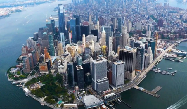 نمایی از بالای آسمان‌خراش‌های نیویورک 