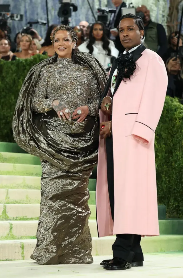 Rihanna n'umugabo we A$AP Rocky bageze muri ibi birori bakererewe