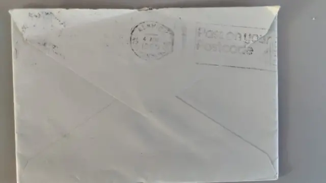 Di back of di letter