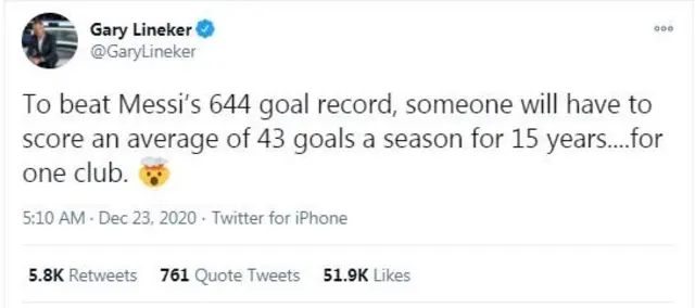 গ্যারি লিনেকারের একটি টুইট