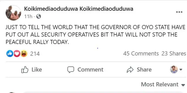 Ọrọ to Olayomi Koiki sọ