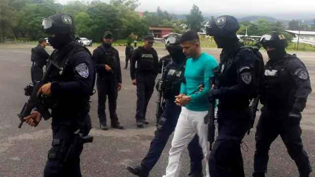 Un sospechoso de narcotráfico en Honduras.