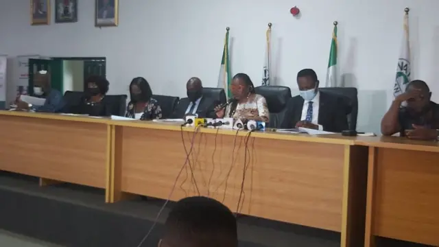 National Human Rights Commission and partners dey address press on di mata.