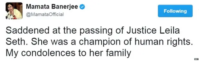 ममता बनर्जी का ट्वीट