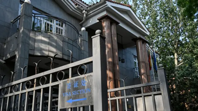 立陶宛驻中国大使馆外观（10/8/2021）