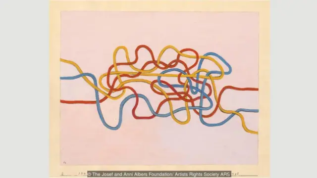 Knot, 1947, adalah contoh karya paling inovatif Albers.