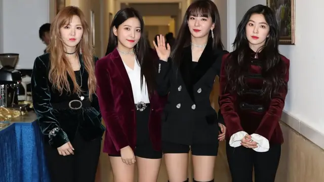 “红丝绒”女子乐团成员在平壤演出后