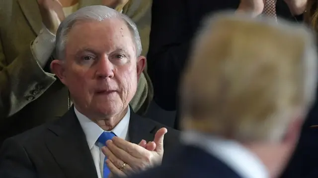 Jeff Sessions y Donald Trump
