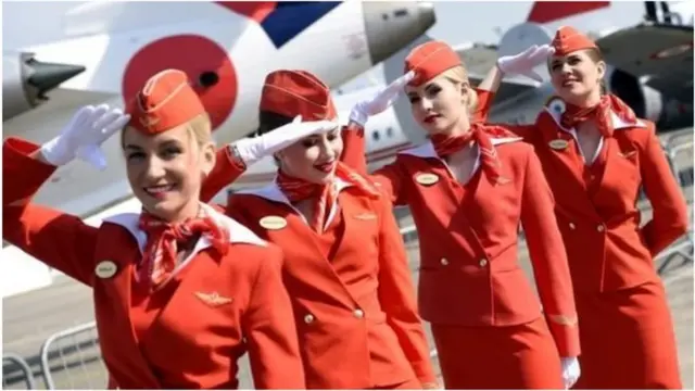 俄罗斯国际航空公司的空姐：公司认为她们是国家的名片。