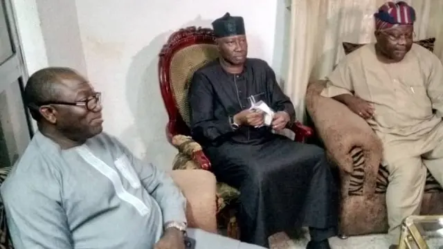 Kayode Fayemi, akọ̀wé ìjọba àpapọ̀, Boss Mustapha ati Iyiola Omisore