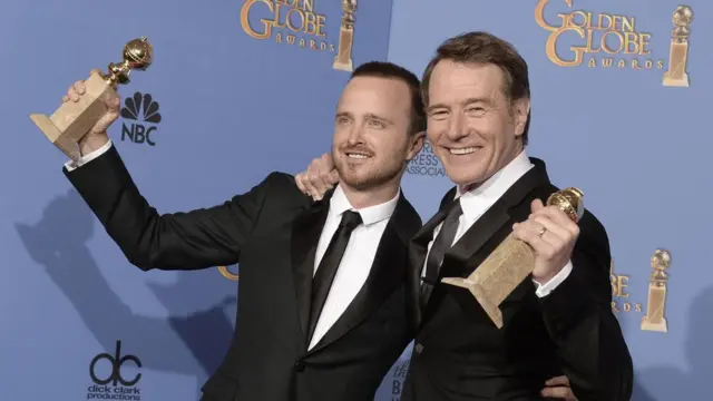 Los actores Aaron Paul (izquierda) y Bryan Cranston.