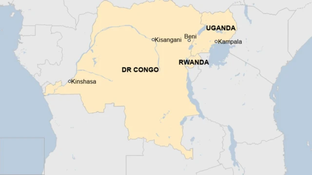 Ikarita ya DR Congo igaragaza Beni