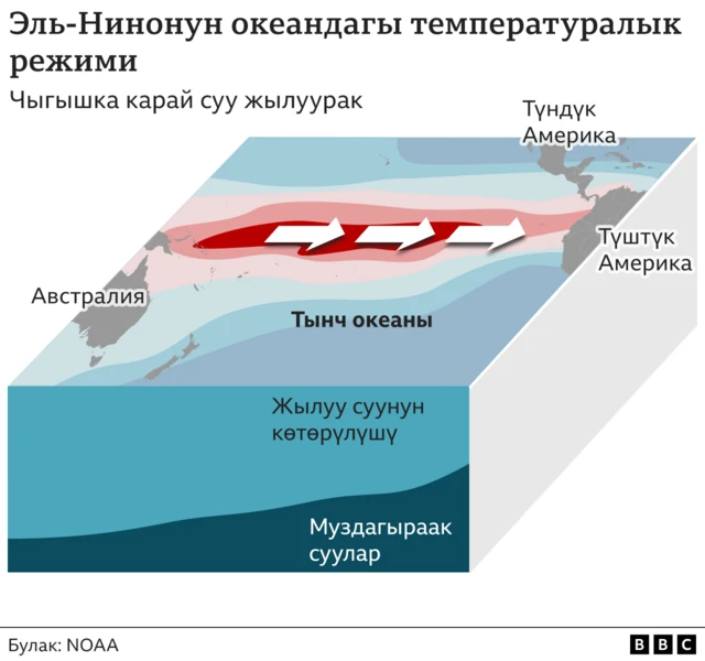 Эль-Нино деген эмне кубулуш жана ал аба ырайын кантип өзгөртөт? - BBC ...