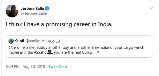 జెరోమ్ సాలే ట్వీట్