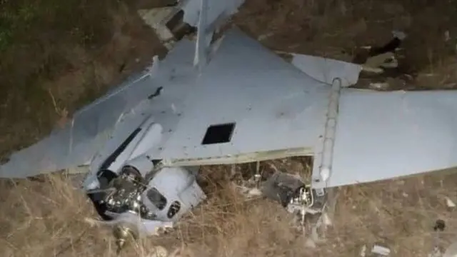 Ermenistan Dışişleri Bakanlığı, düşürdüğünü söylediği Azerbaycan'a ait bir İHA'nın görüntülerini yayınladı