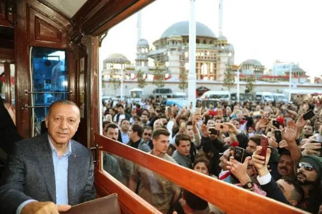 Cumhurbaşkanı Recep Tayyip Erdoğan Taksim