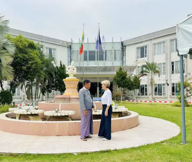 စစ်ကောင်စီ နိုင်ငံခြားရေး ဝန်ကြီးနဲ့ မစ္စ ဂျူလီဘိရှော့