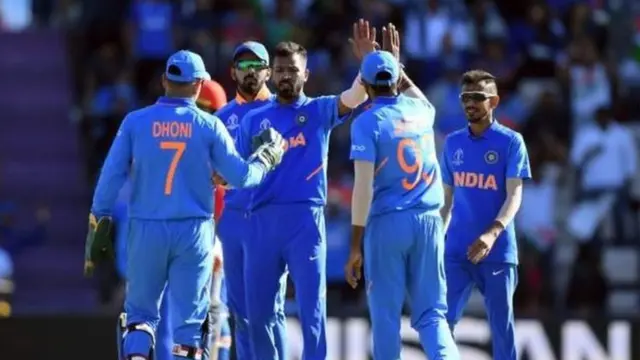 जीत का जश्न मनाते भारतीय खिलाड़ी