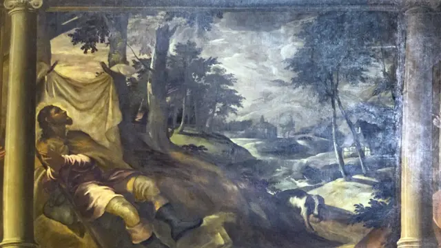 São Roque acometido pela peste,betboo lisanslı mıimagem feita por Tintoretto, no século 16