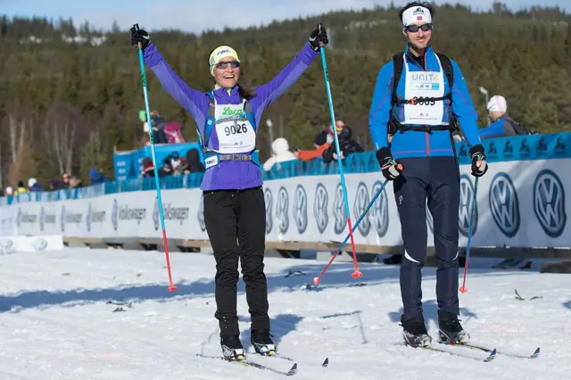 Пиппа Миддлтон на лыжной гонке в Норвегии