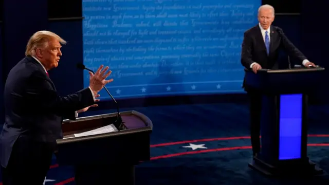 Trump e Bidenaposta ganha do aviãozinhodebate