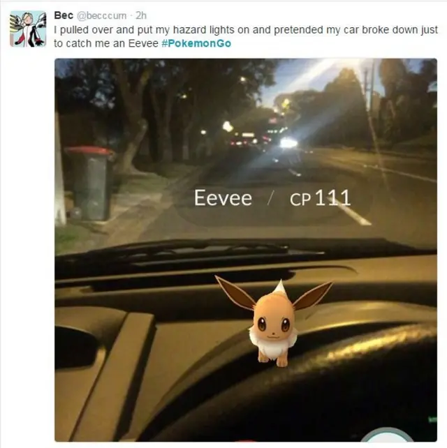 Un tuit sobre PokemonGo