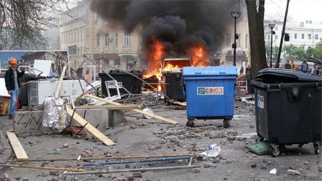 Одеса, 2 травня 2014 року, барикади і вогонь