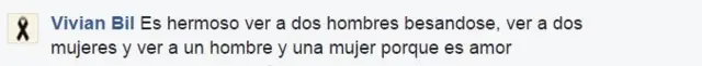 Un comentario en Facebook