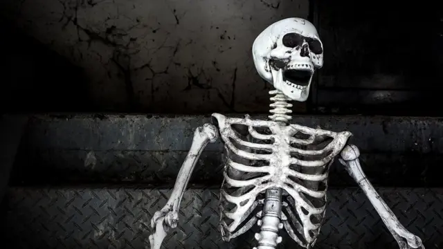 Esqueleto riéndose