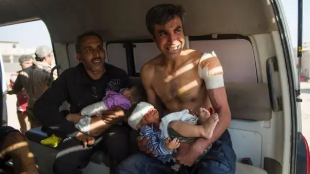 أصيب مدنيون في هجمات تنظيم الدولة