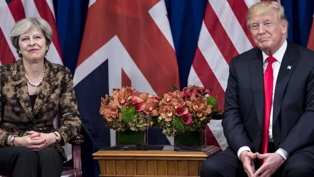 تيريزا ماي ودونالد ترامب