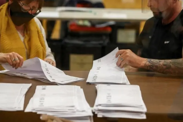 Sayılan oy pusulaları