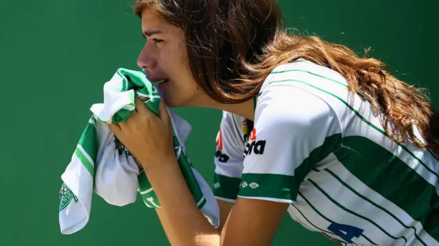 Una aficionada del Chapecoense