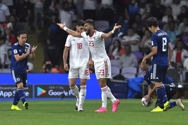 مسابقه فوتبال بین ایران و ژاپن در جام ملت‌های آسیا