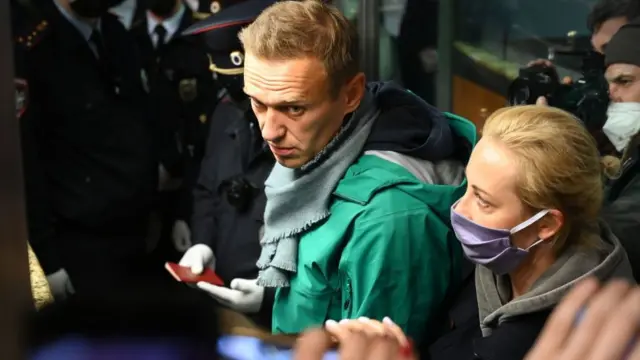 Навальный на паспортном контроле